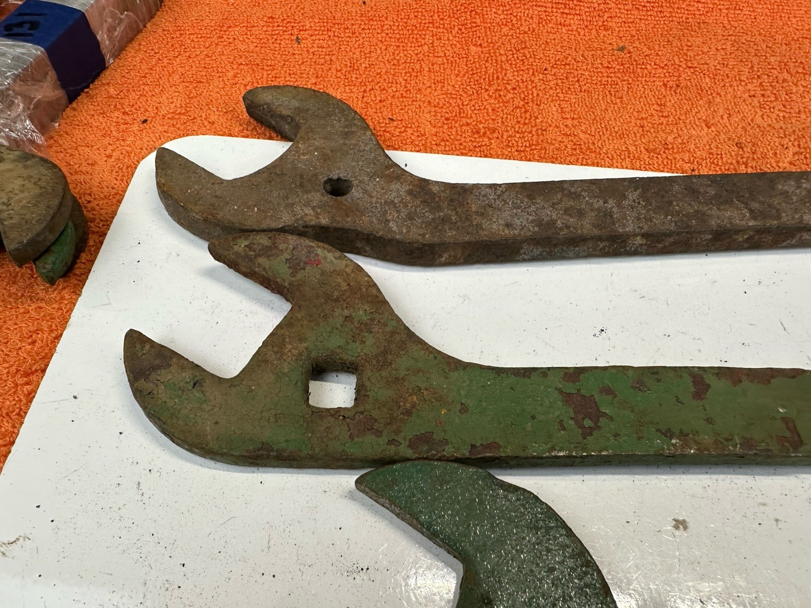 LOT #133 Vintage 3 Old WRENCH WRENCHES Farm Tractor Ag JOHN DEERE JD Equipment