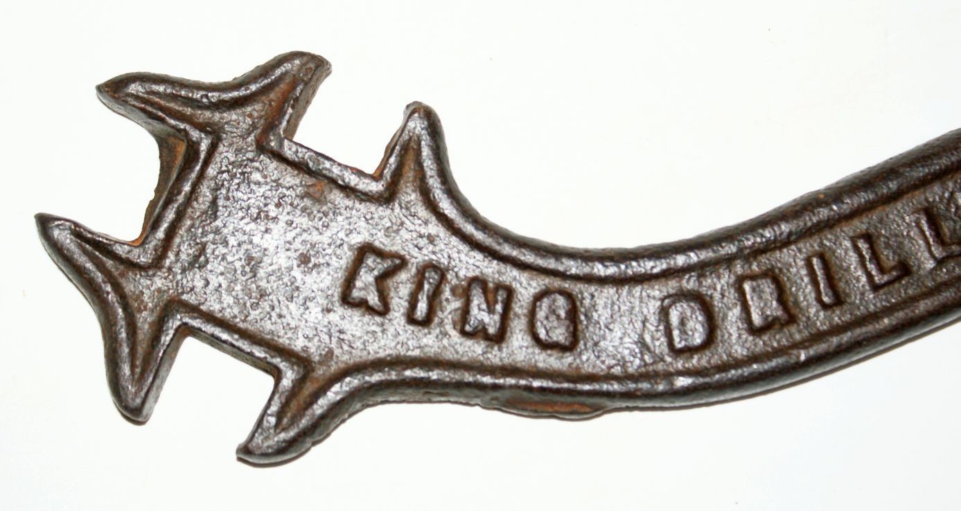 KING DRILL MFG Farm Implement Wrench Tool Nebraska City Old Antique