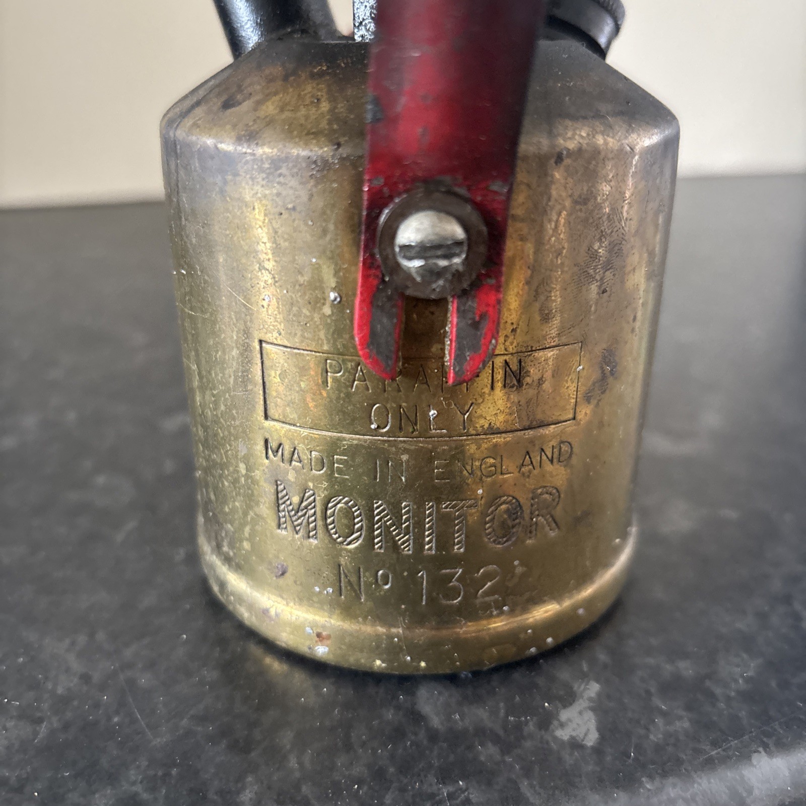 Vintage MONITOR Brass Body British Made Blow Torch / Lamp No 132.