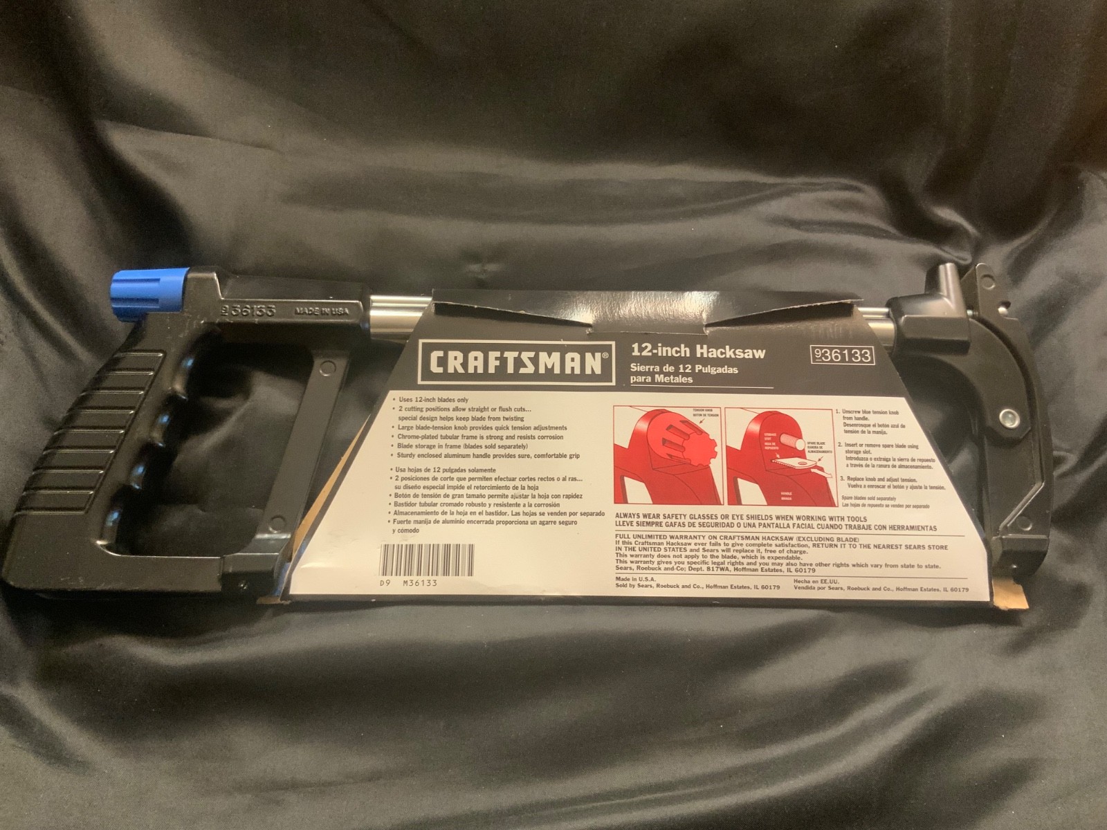 Vintage Craftsman 936133 Hacksaw 12” (NEW in original packaging) USA blue knob