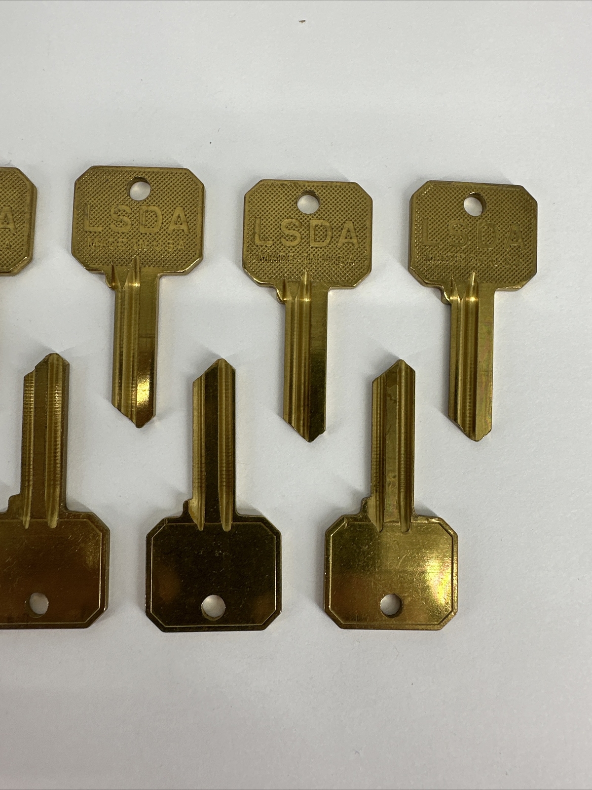 LOT OF 12 LSDA 2″ Long Uncut Key Keys Made in USA