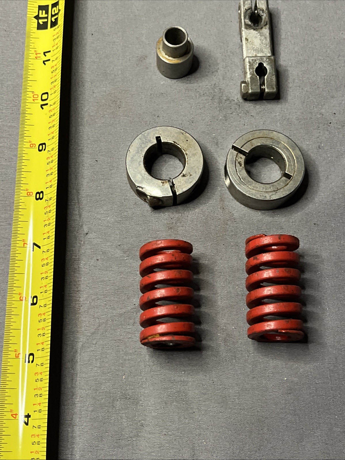 Machinist Parts Lot – Springs, Shaft Collars, Bushings, Linkage Block Metal