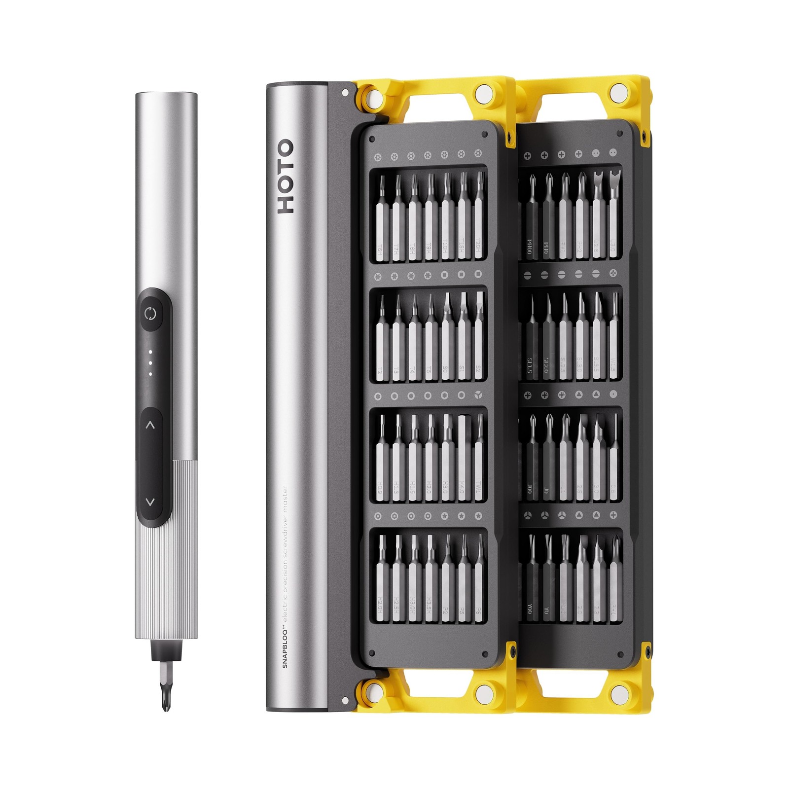 HOTO SNAPBLOQ™ S-A01 3.7V Electric Screwdriver, 56 Bits & 3 Torque Setting