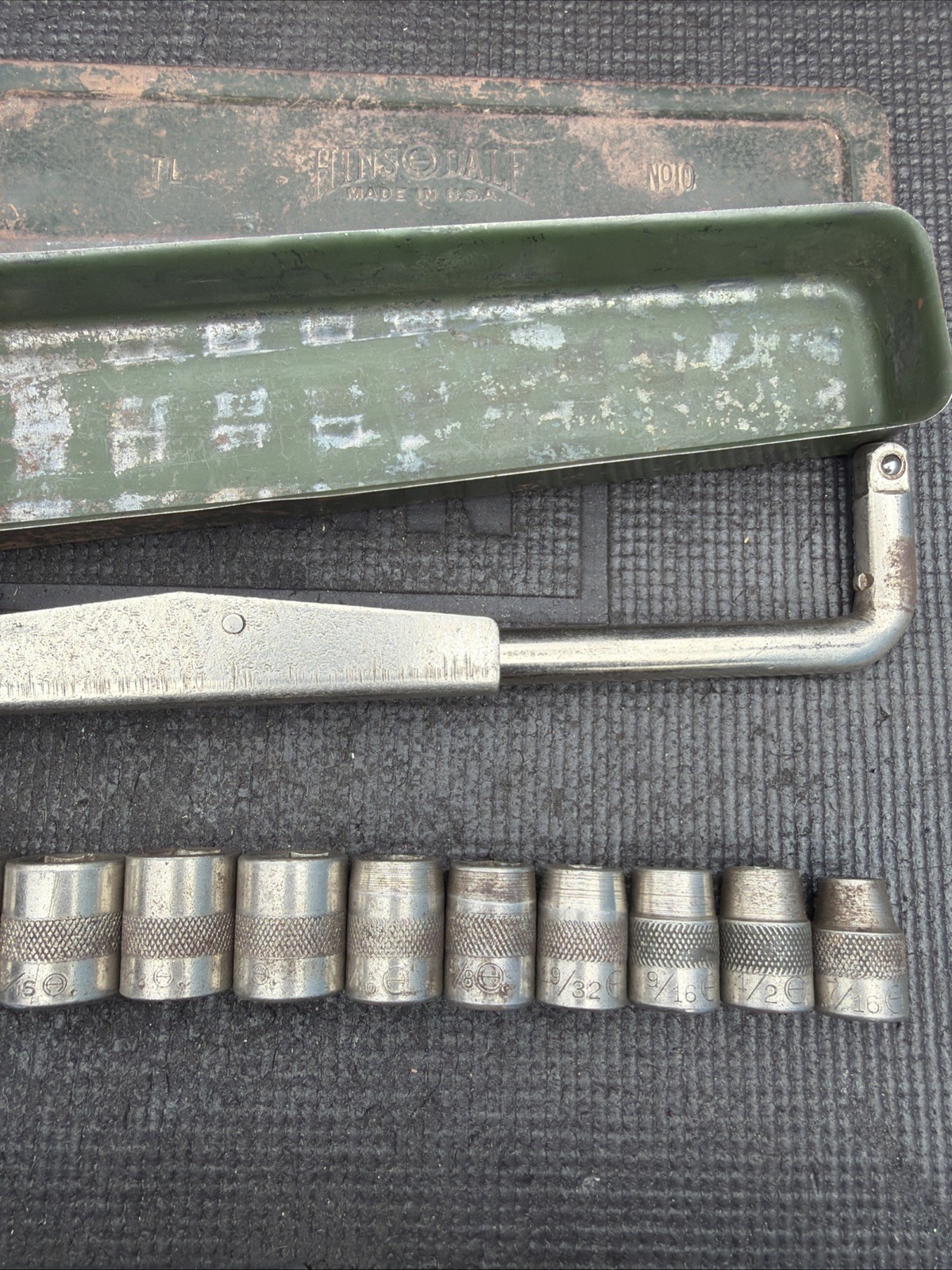 Hinsdale Tools USA 11Pc 1/2” Drive Socket Set TL1 Handle TL-1 No 10