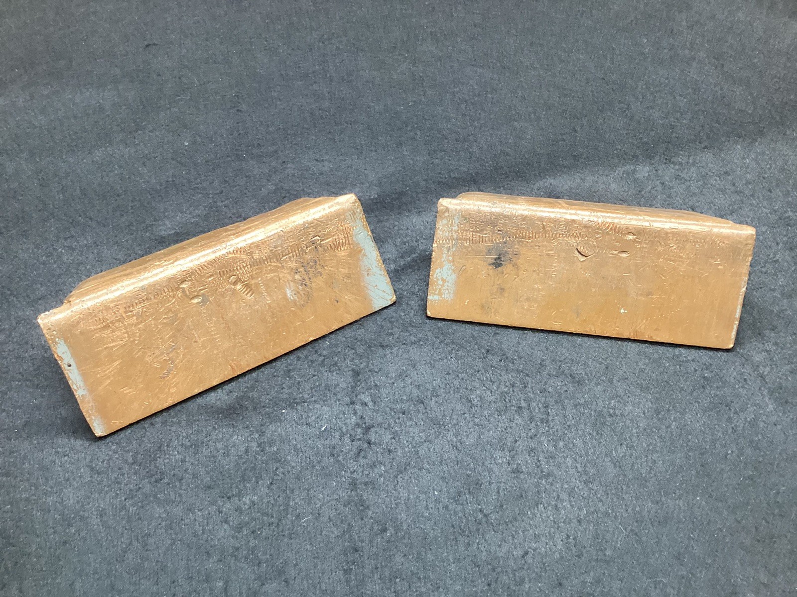 Custom Made Copper Vise Jaw Covers 5” Soft Jaws Pair Heavy Copper ! L👀K !