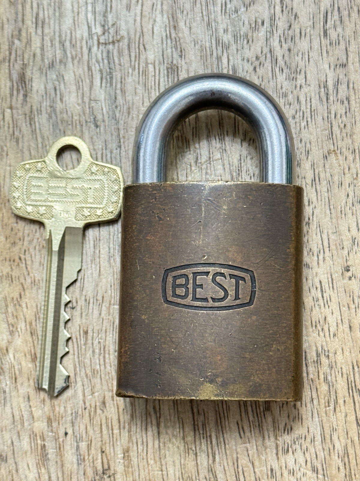 Vintage BEST Douglas Aircraft Company Padlock Lock With Key