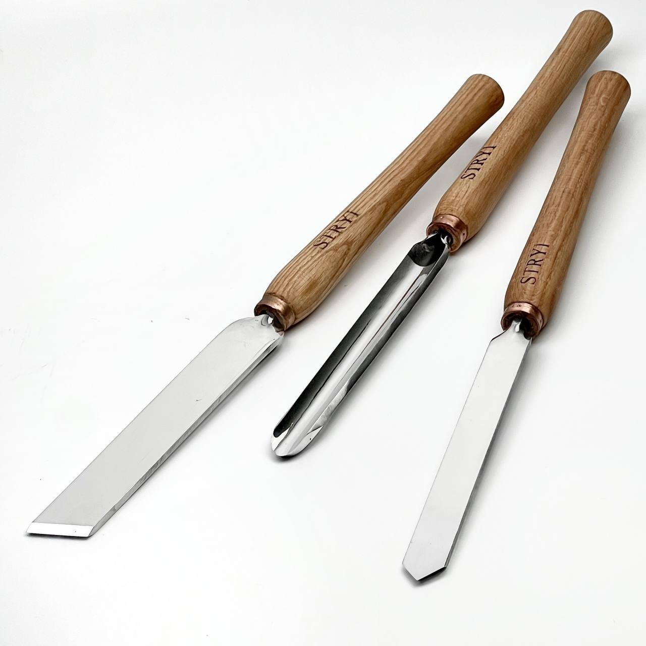 Set 3 Woodturning Chisel STRYI, Durable Lathe Wood Carving Tools, Gouges Set