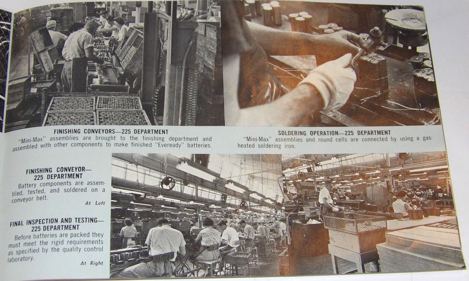 VTG 1950s UNION CARBIDE/EVEREADY BATTERY FACTORY BROCHURE W/PICS! CHARLOTTE, NC