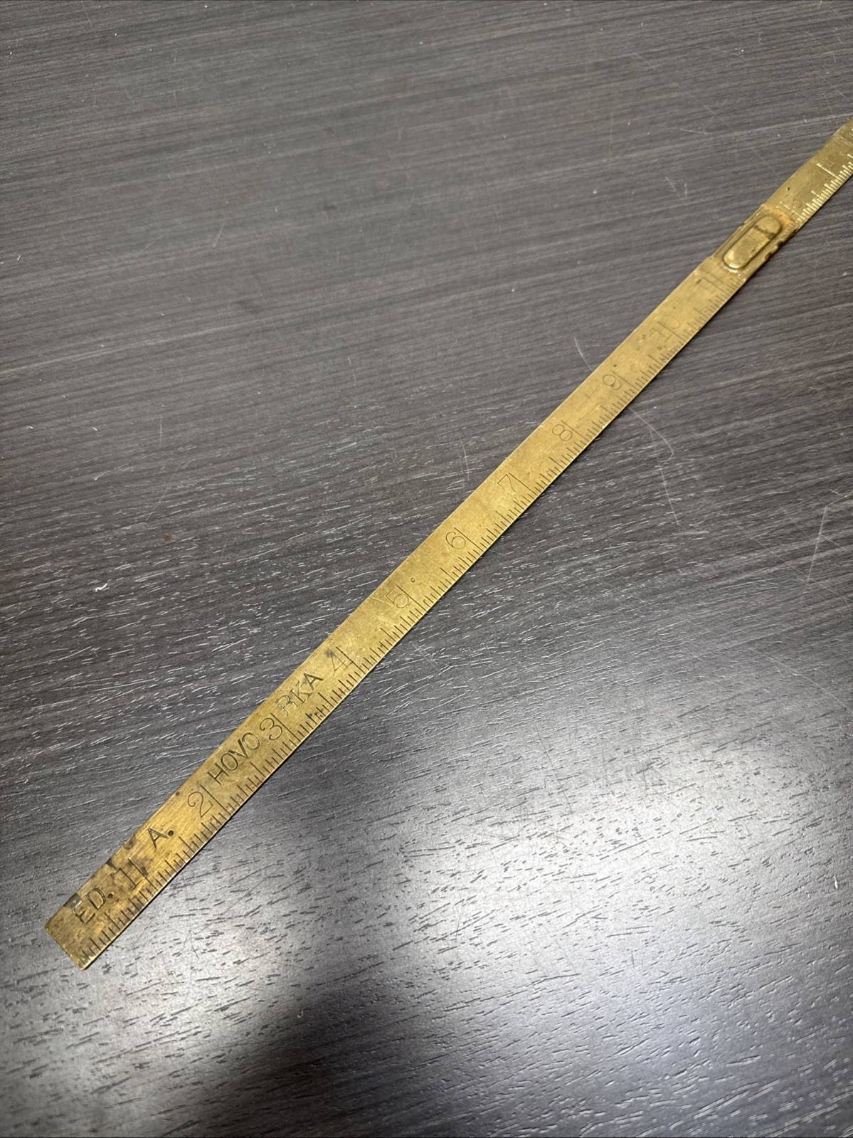 Vintage Brass Folding Ruler 24-inch