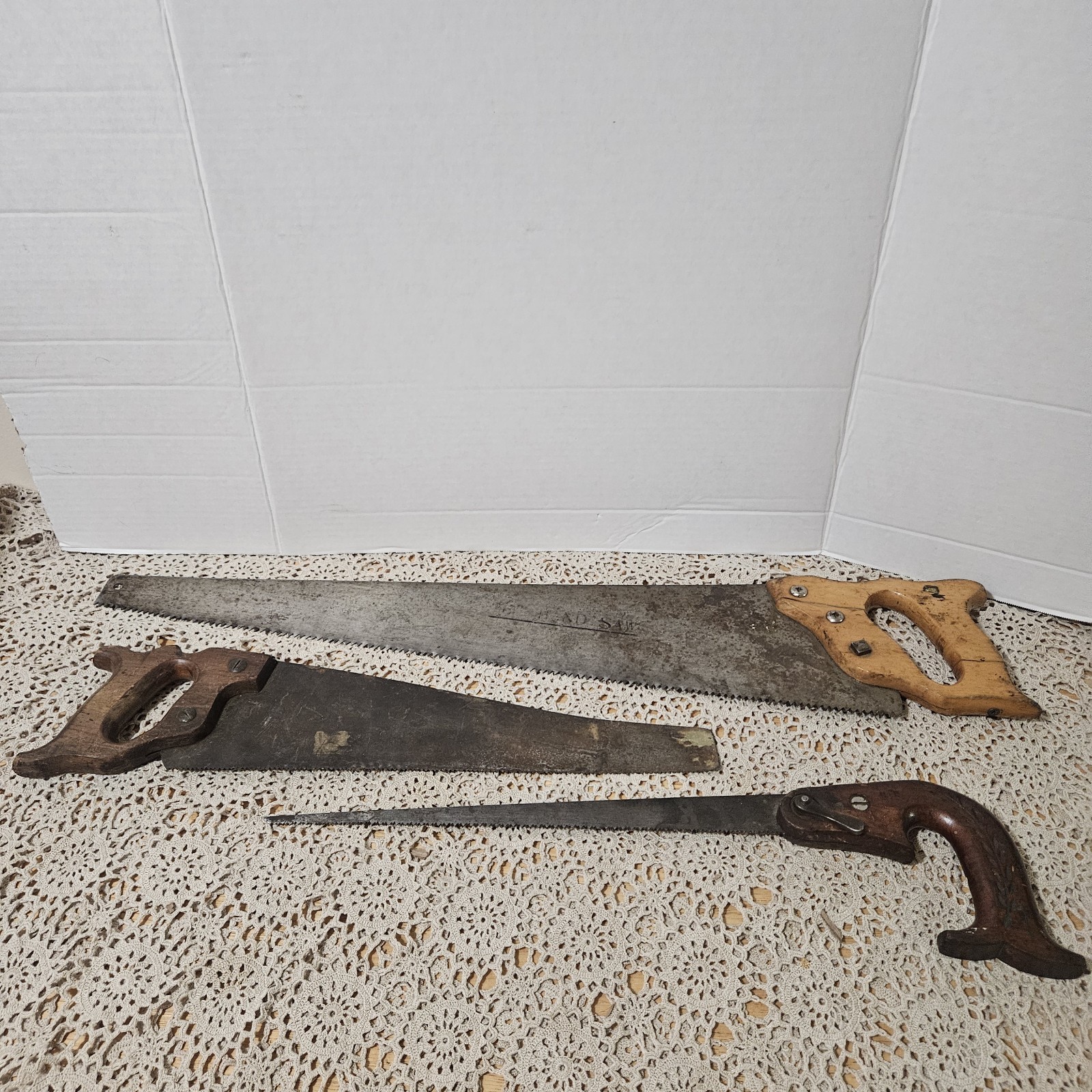 Lot 3 Vintage Handsaws Saws Hole Saw Holesaw