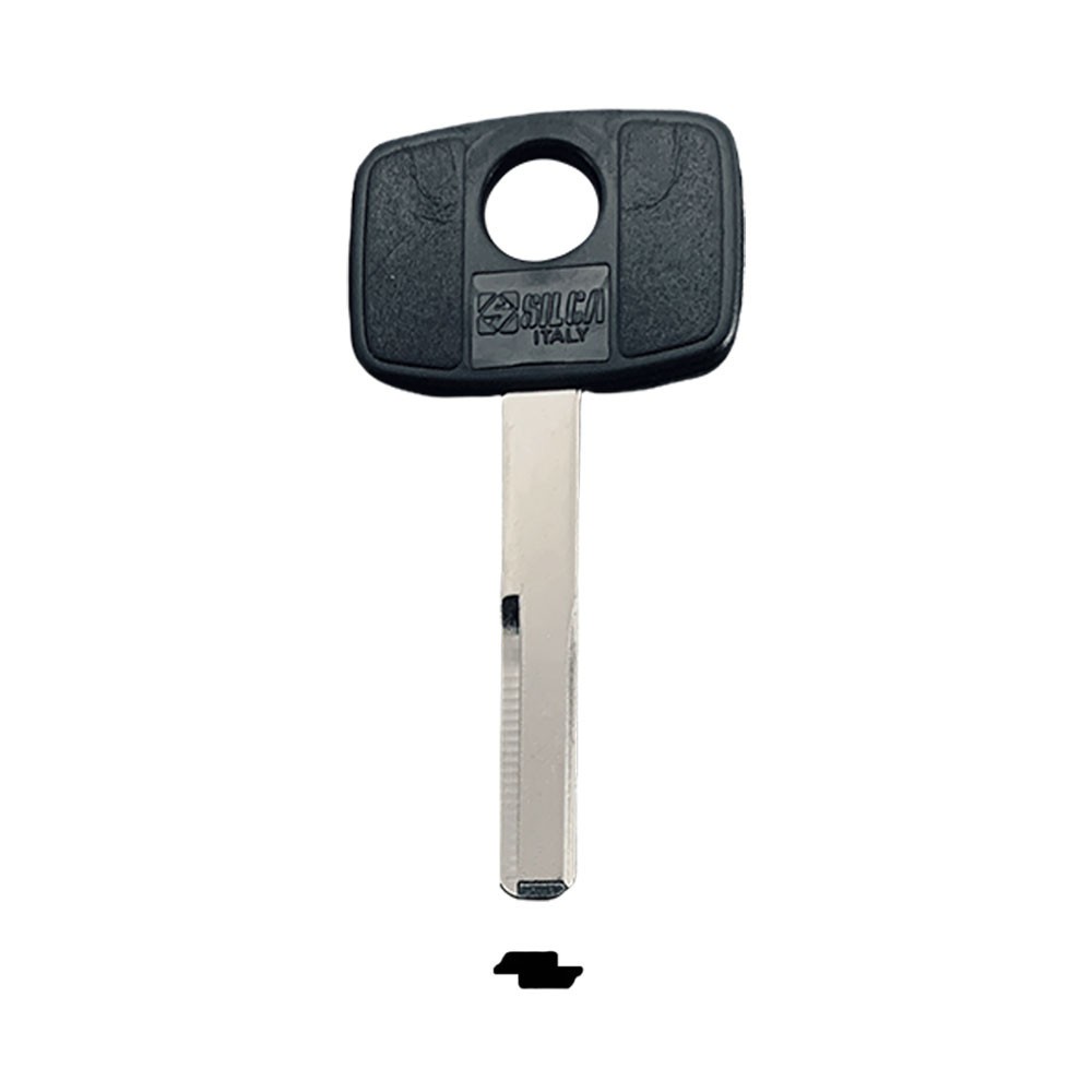 HU43P Plastic Head Key Blank Nickel