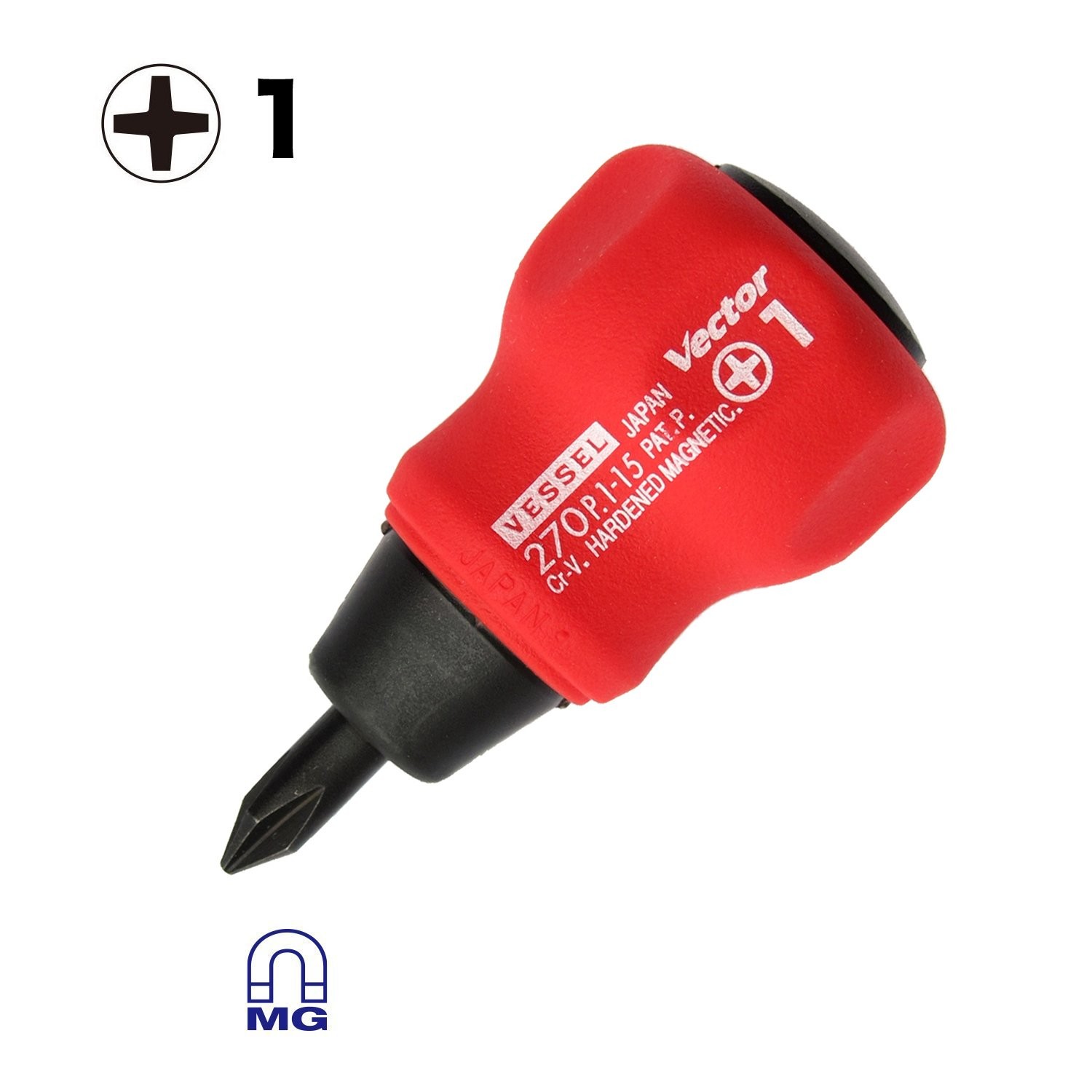 VESSEL Vector Stubby Driver +1×15 B-270