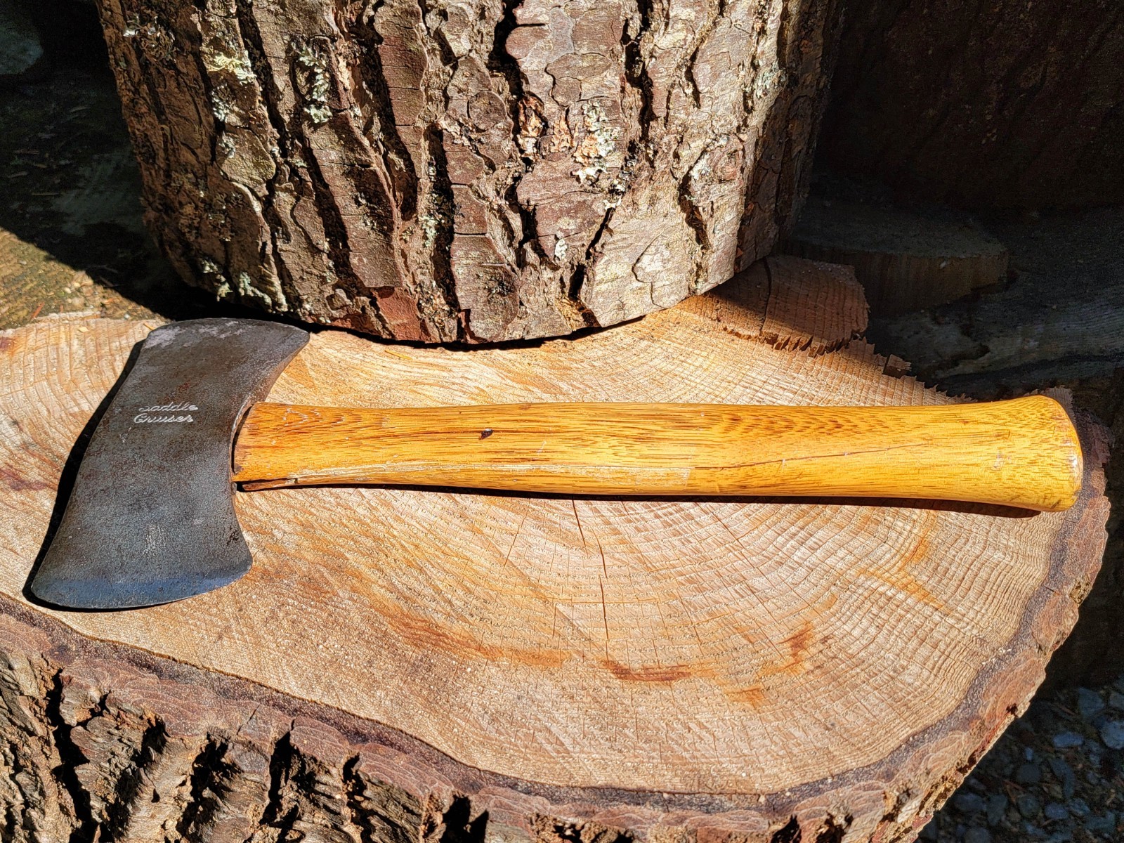 NORLUND (USA) Saddle Cruiser Double Bit Vintage Hatchet Axe ~ 13 3/4″ ~ 6″ Blade
