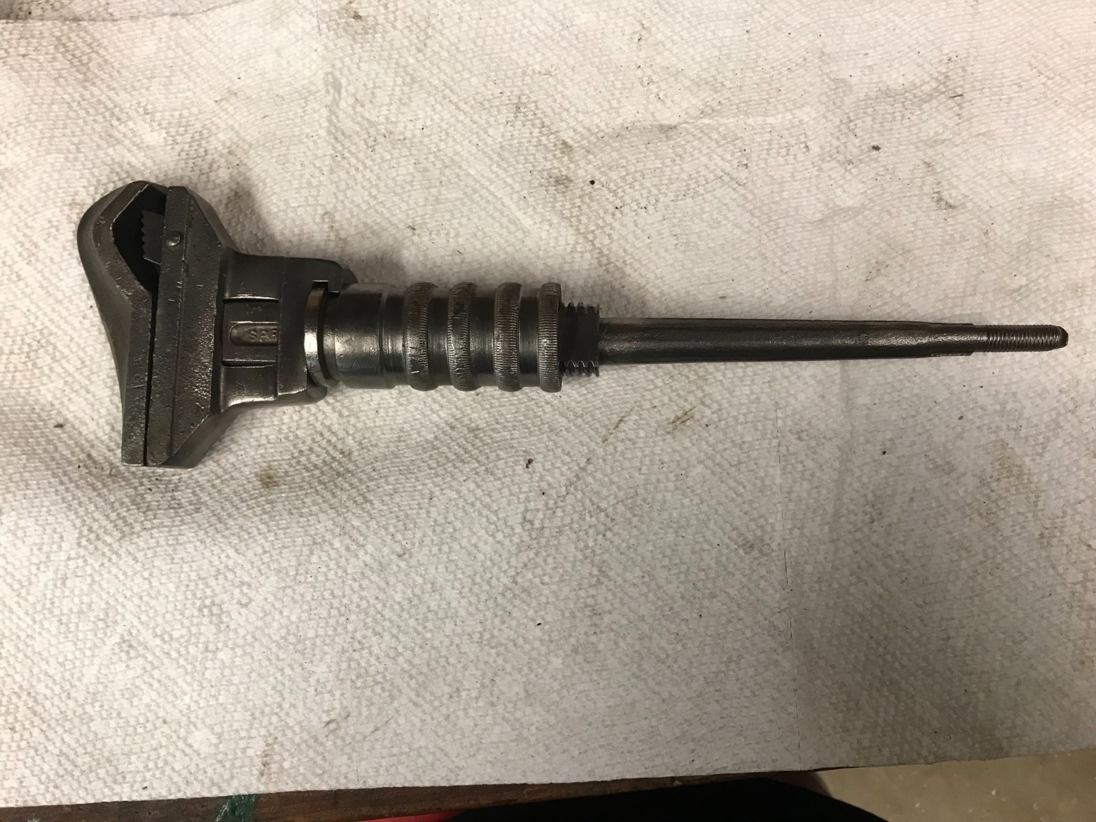 Vintage Bemis And Call 15” Double Sided Long Nut Adjustable Rail Road Wrench USA
