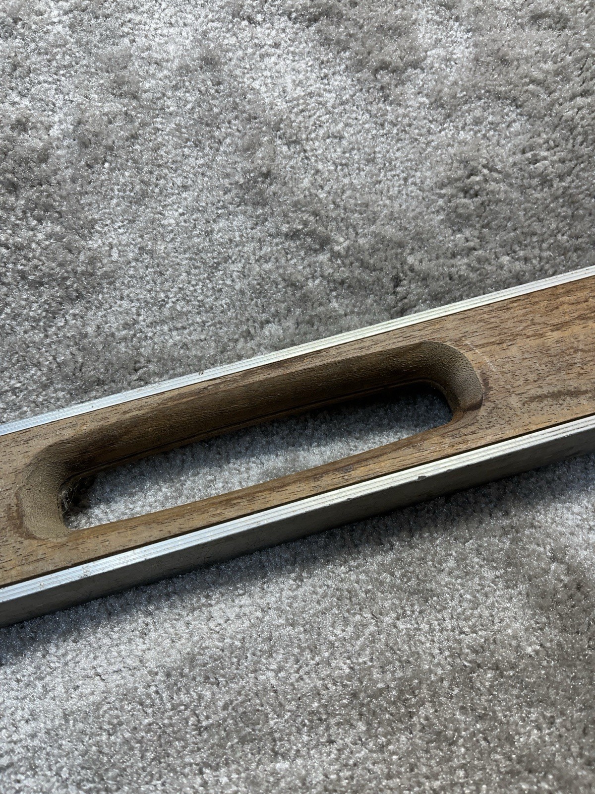 Vintage Stanley Wood And Aluminum Trim 48 Level Model 42-449