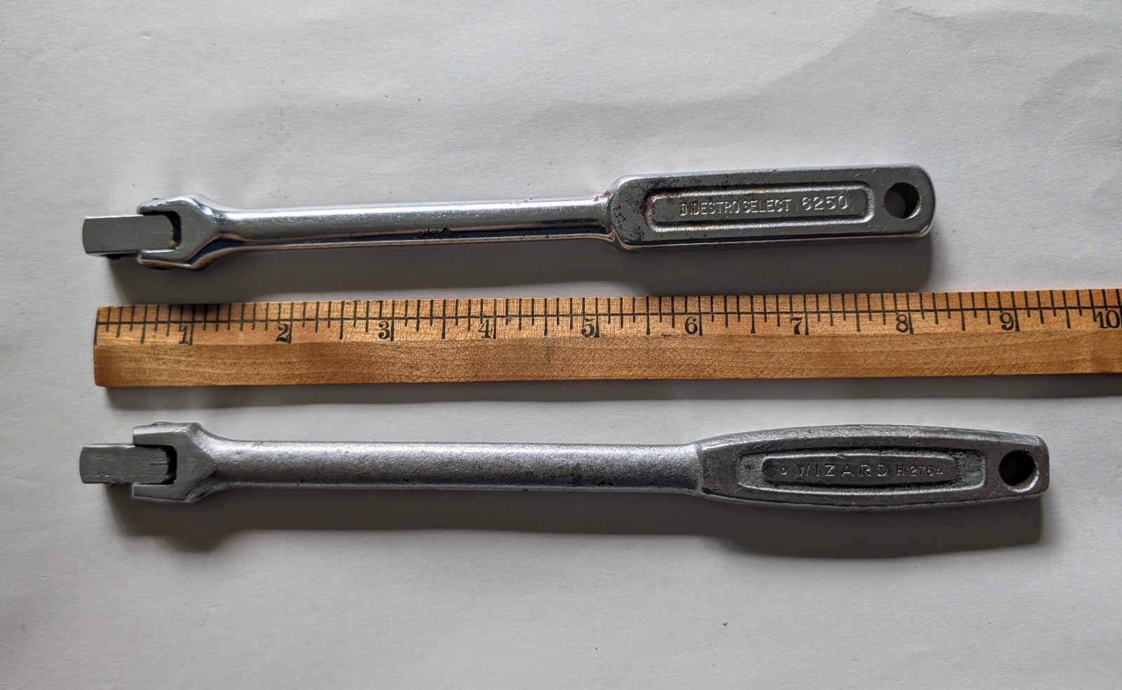 Vtg Wizard H2764 & Indestro Select 6250 Flex Head Breaker Bars 3/8 Drive – USA