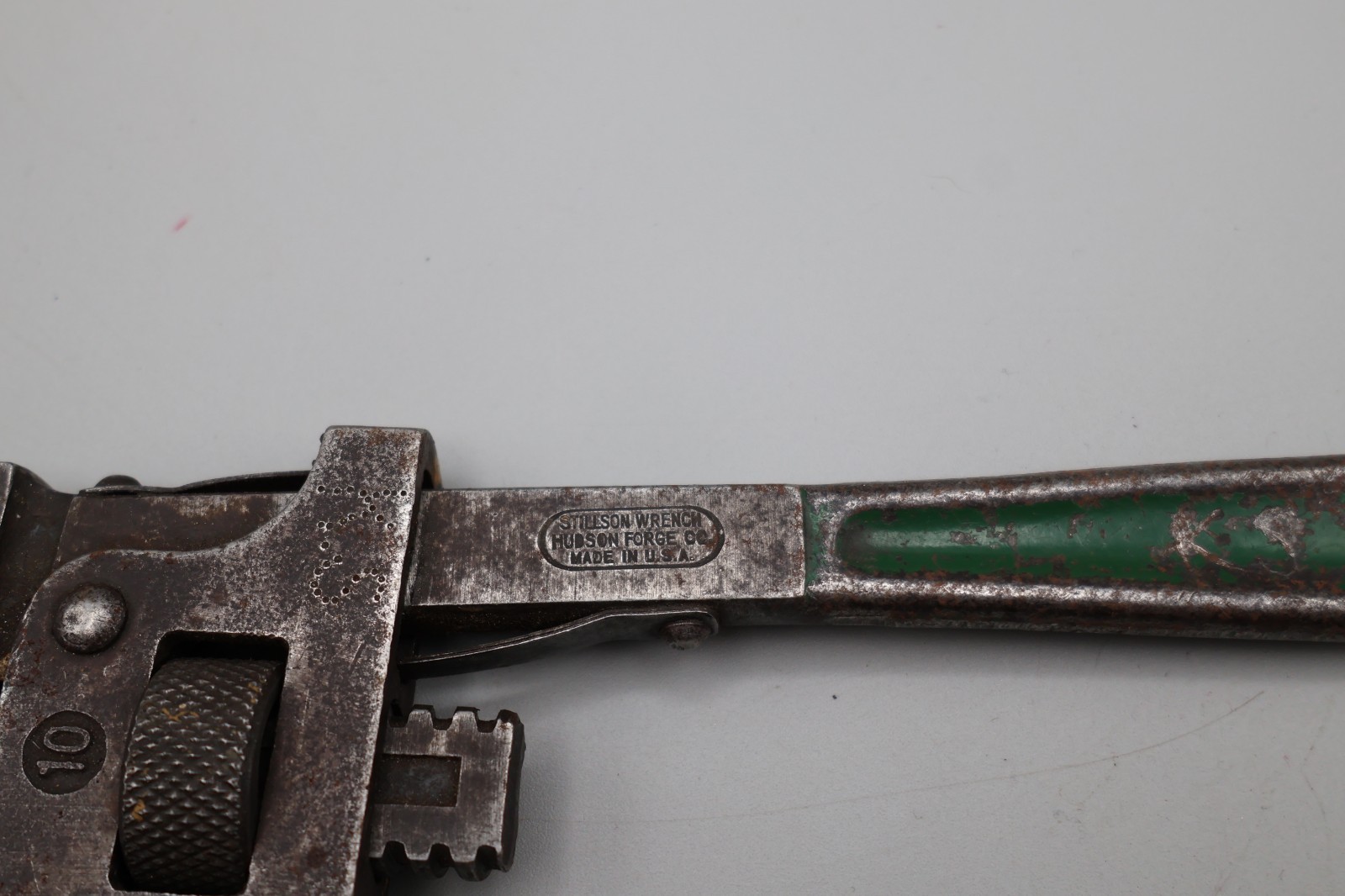 Vintage Genuine Stillson ,Working Pipe Wrench, #10 Hudson Forge OO.