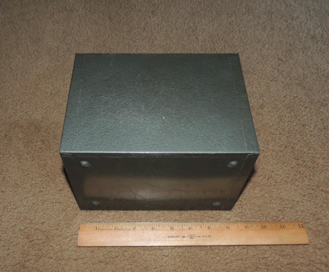 VTG. DUNLAP 4 Drawer Metal Cabinet Organizer Red Plastic Drawers Small Parts USA
