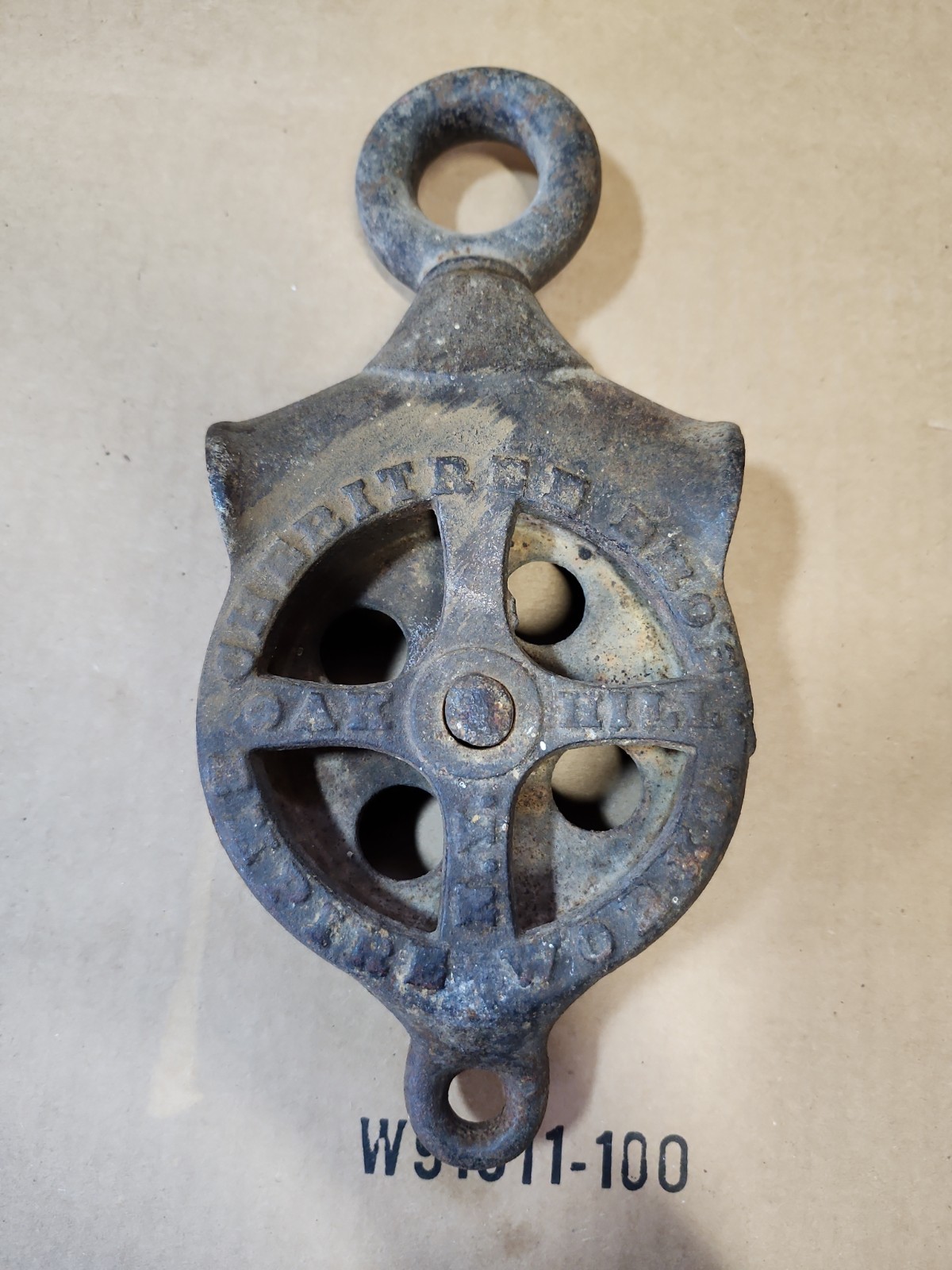 Antique Cast Iron Cheritree Bro’s Barn Farm Hay Trolley Pulley Empire Works, NY