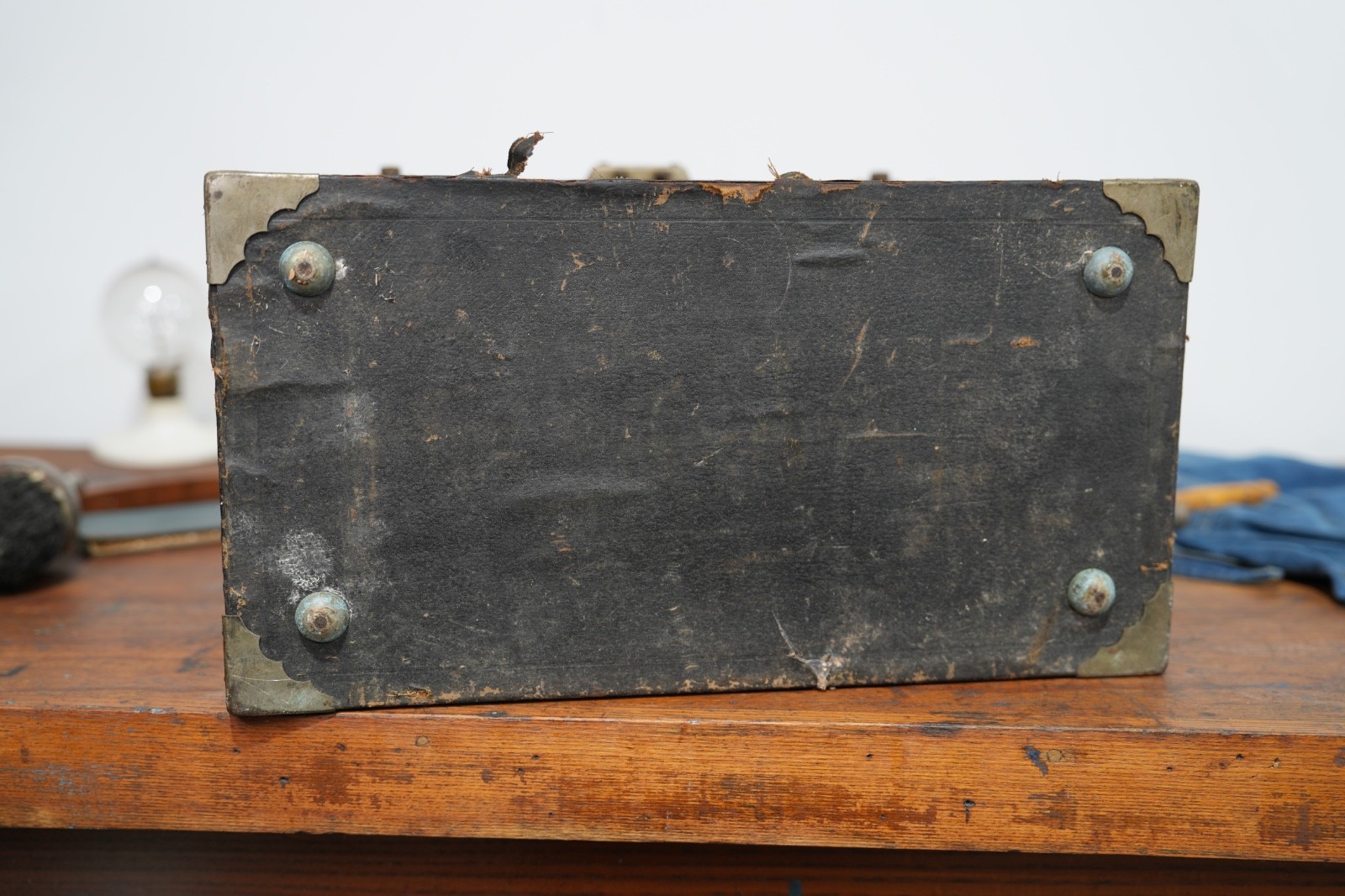 Antique Machinist Tool box Wood Chest vintage drawer case jewelry box