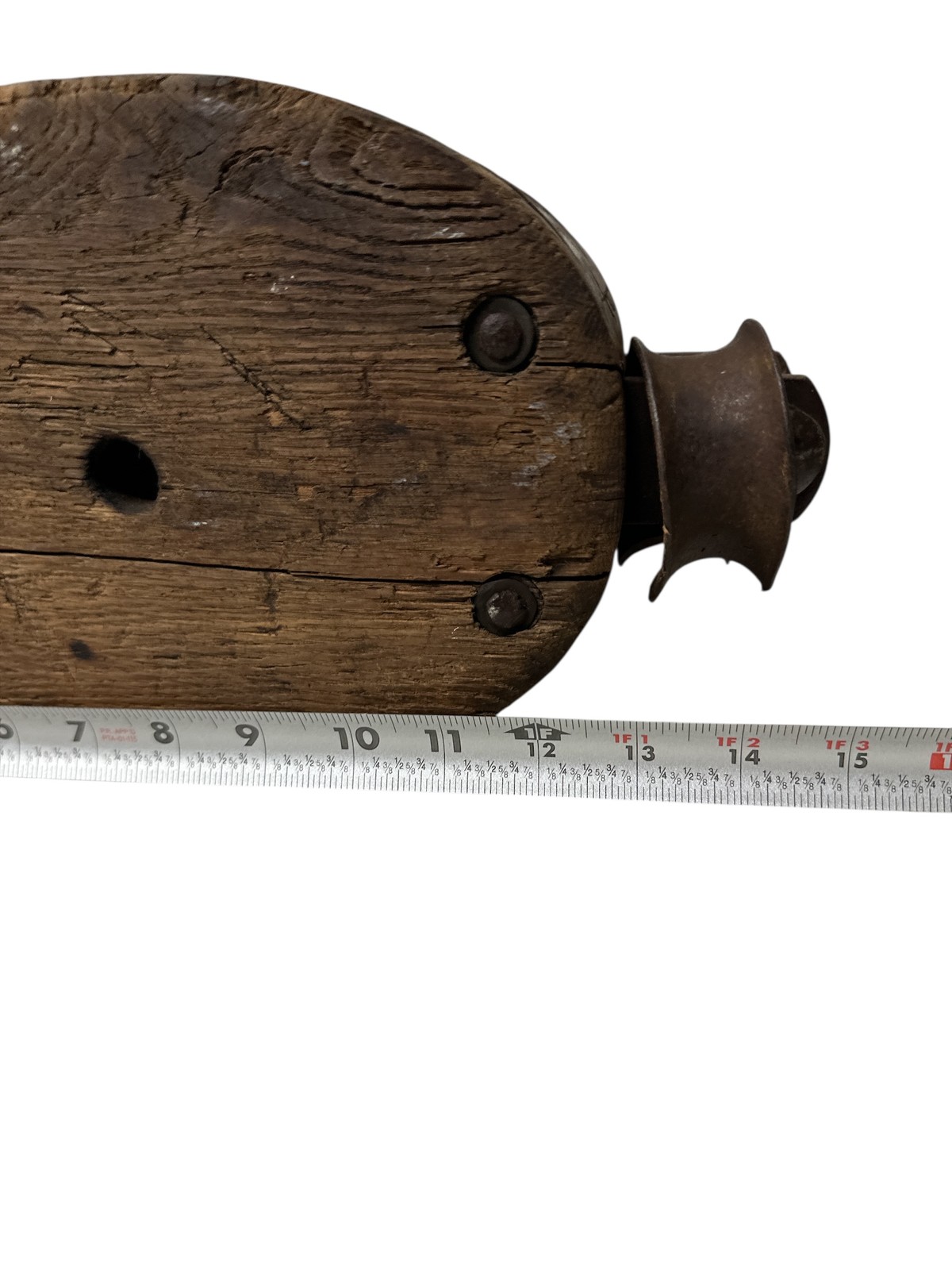 Antique Western Block Co. Large Double Pulley Block & Tackle Hoist 21” long