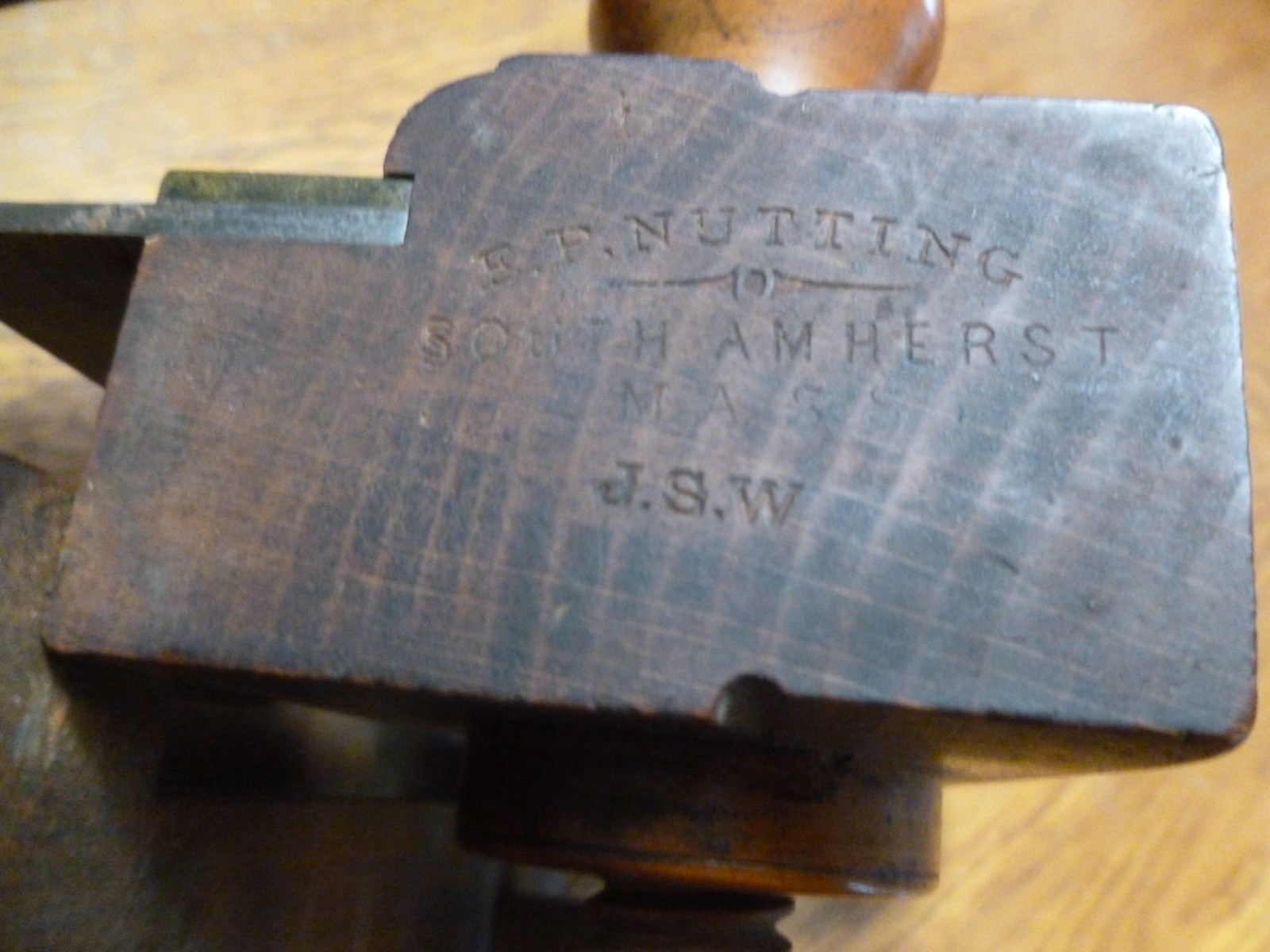 Edward Porter Nutting Amherst, Massachusetts, Wood Plane between 1852-1857