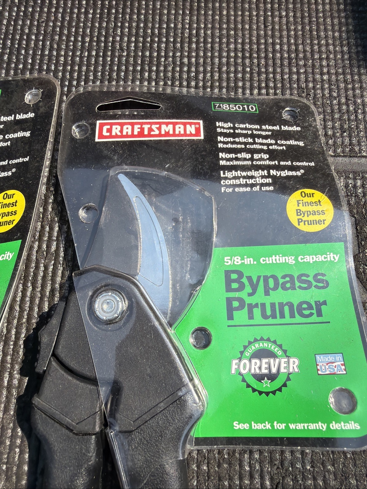 (2) Sears Craftsman USA Lawn Garden Bypass Pruners 85010 Carbon Blade 5/8” Capac
