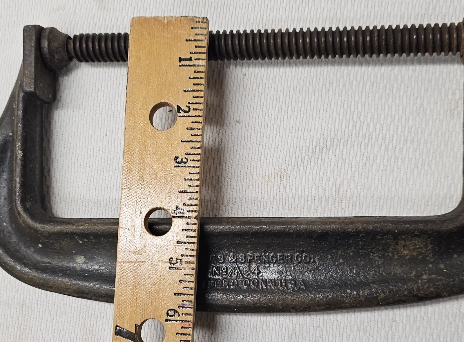 Vintage Billings & Spencer Co No. 64B C-Clamp 6″×13″ Heavy Duty Tool Woodworking