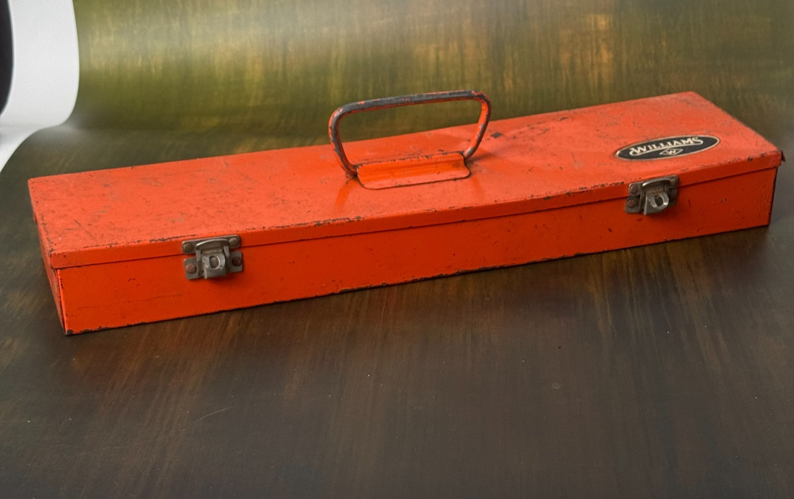 Vintage J. H. Williams Metal 1/2″ dr. Socket Set EMPTY BOX ONLY 18″x4″x2″