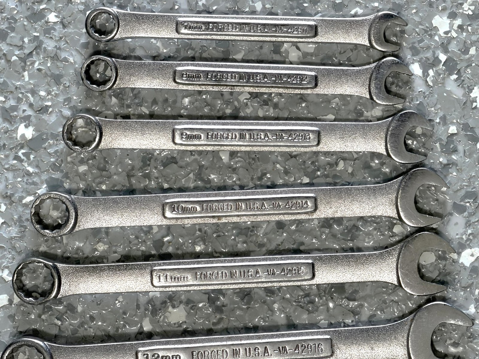 Vintage CRAFTSMAN USA METRIC 12PT Combination Wrench Set of 12 7mm To 18mm