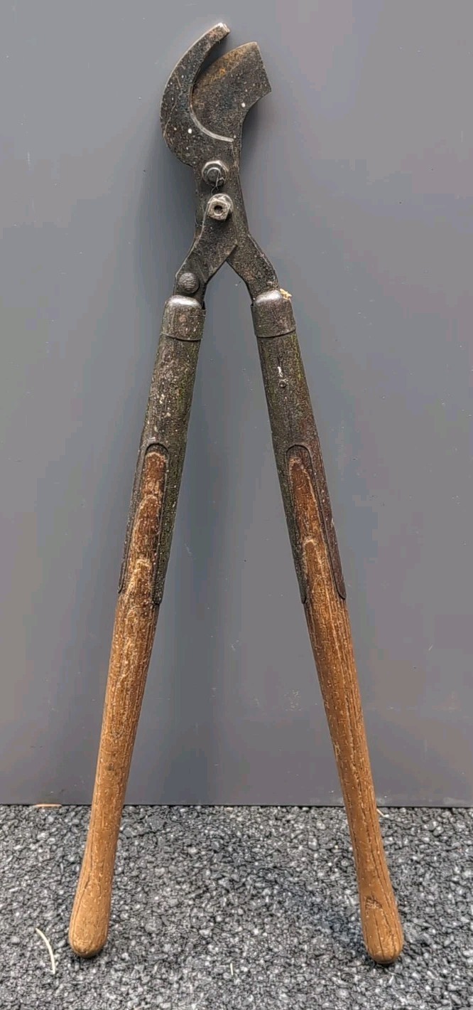 Vintage Clyde Cutlery Co Pruning Shears Loppers USA Ohio Rustic Tool