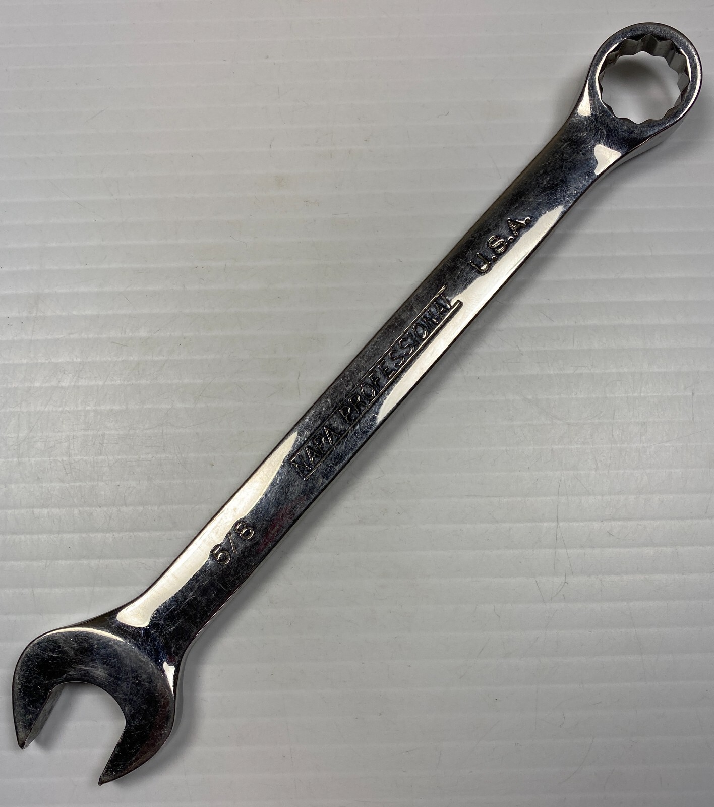 NAPA PROFESSIONAL NDR58 – 5/8″ Chrome Combination Wrench 12 Point USA Tool