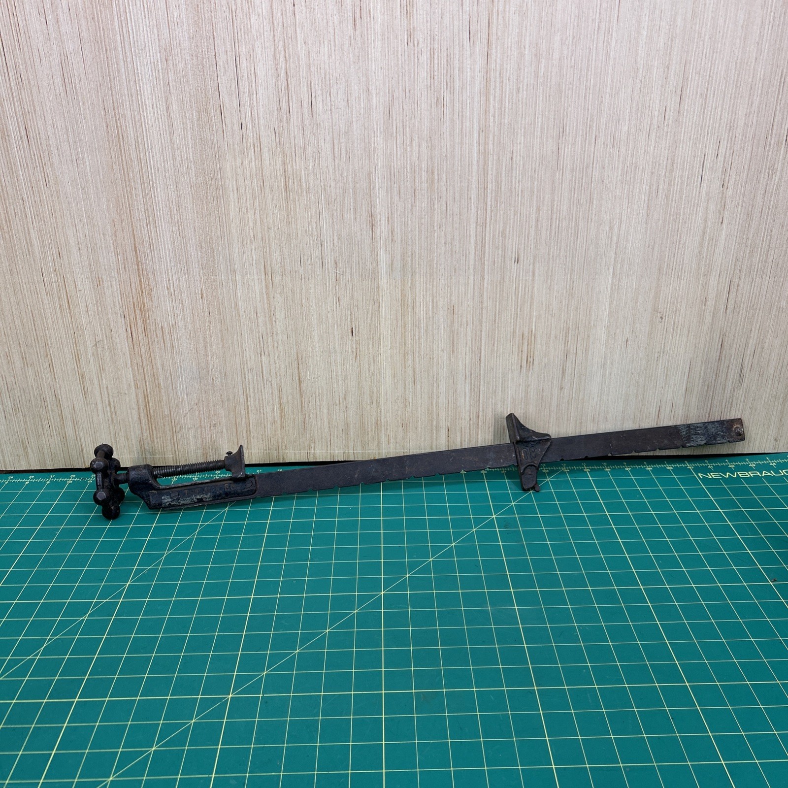 Vintage C.T. Co No. 80 Cincinnati Tool Bar Clamp Valve Handle Unique 24 In Clamp
