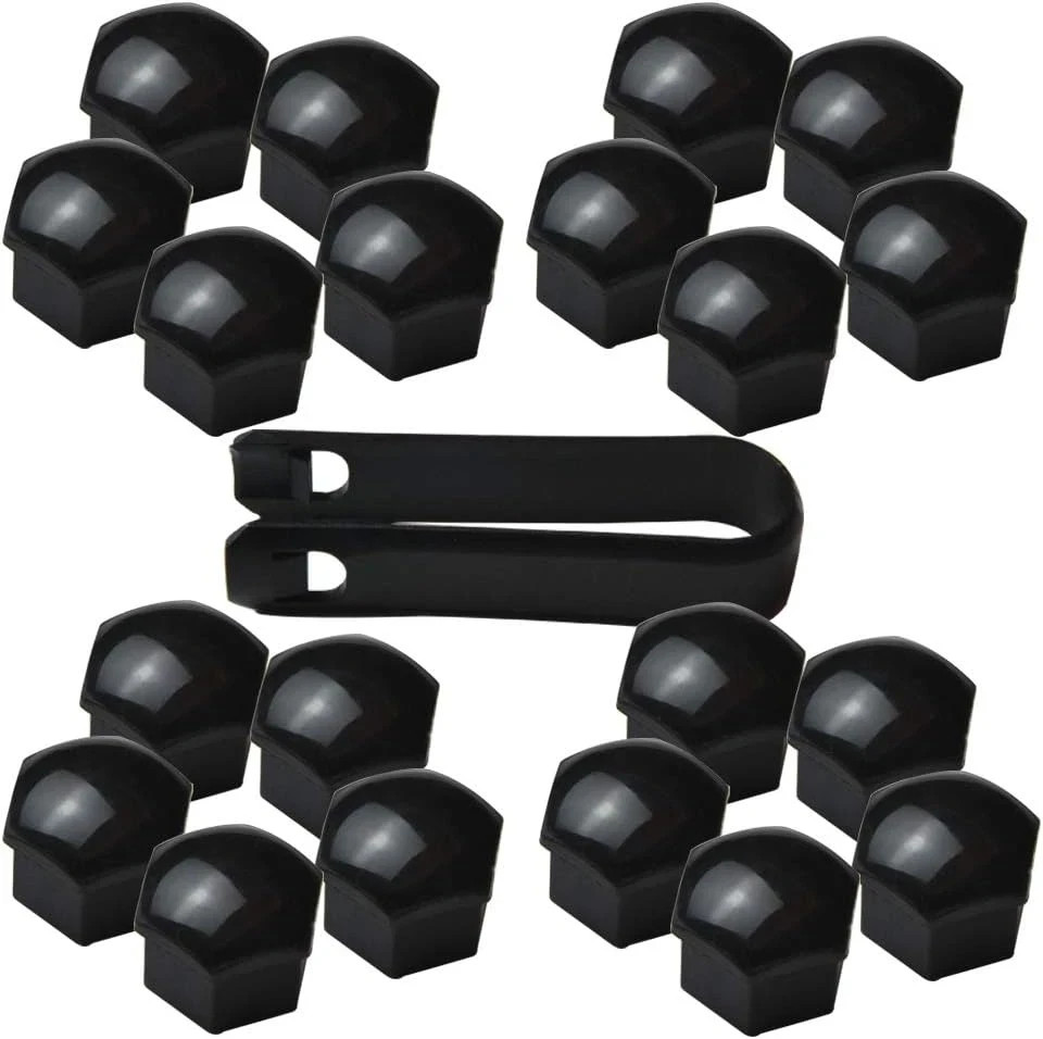 17MM Wheel Lug Nut Covers Bolt Caps Compatible with Audi BMW Mercedes with Remov