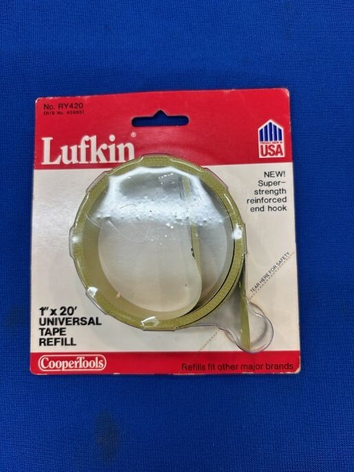 Lufkin RY420 universal Tape refill 1″ x 20′ made USA Overstock 20 Foot