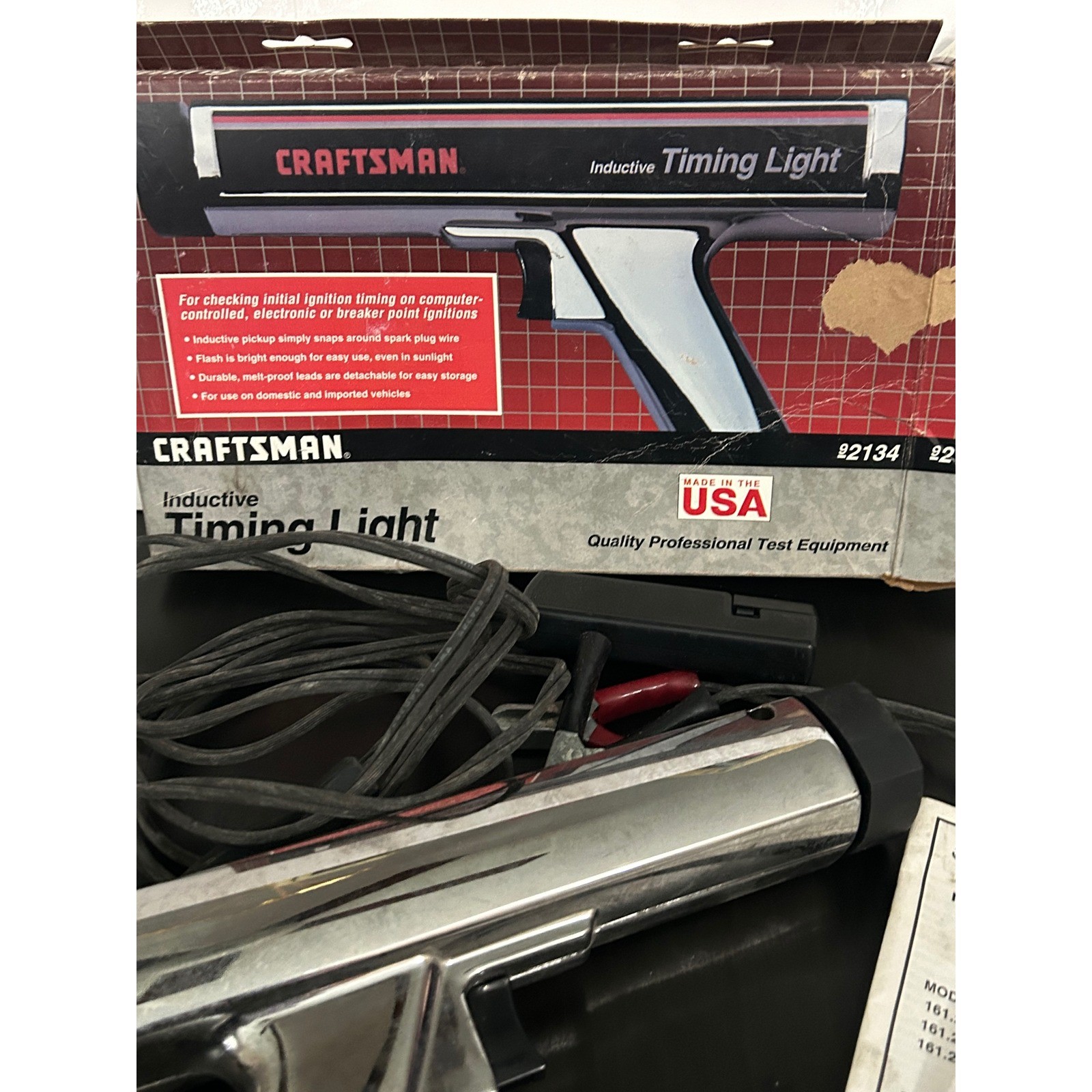 Craftman Inductive Timing Light Chrome Professional Test Equipment USA 92134