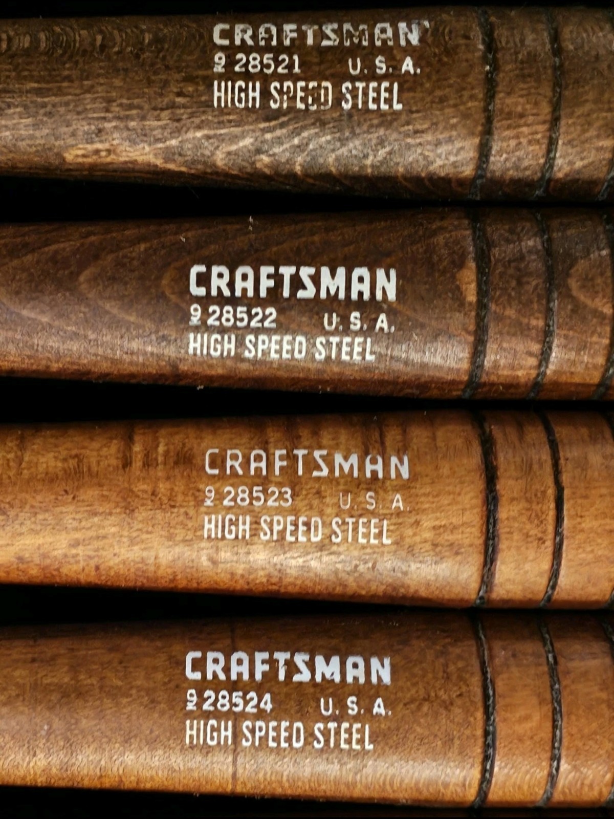 Set of 8 Vintage Craftsman High Speed Steel Wood Turning Chisels 14-15″ & Case