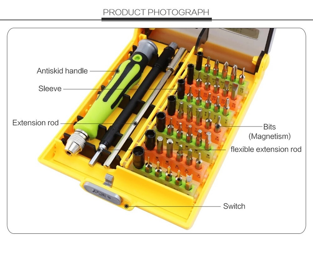 Precision 45-In-1 Screwdriver Bit Set Torx Hex Star Mini Tool Kit For Mobile …