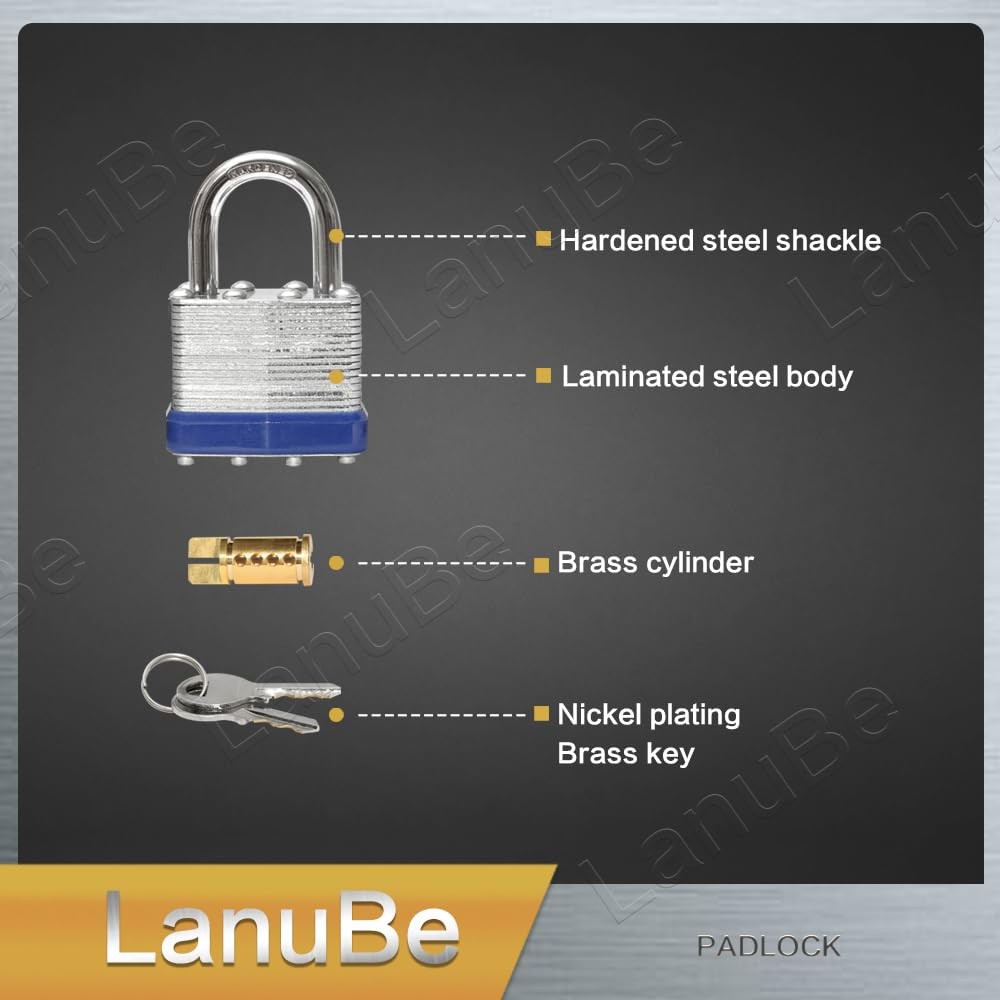 Lock Laminated keyed Padlock (1-9/16″, 40mm), keyed Alike Locks, Normal Shack…