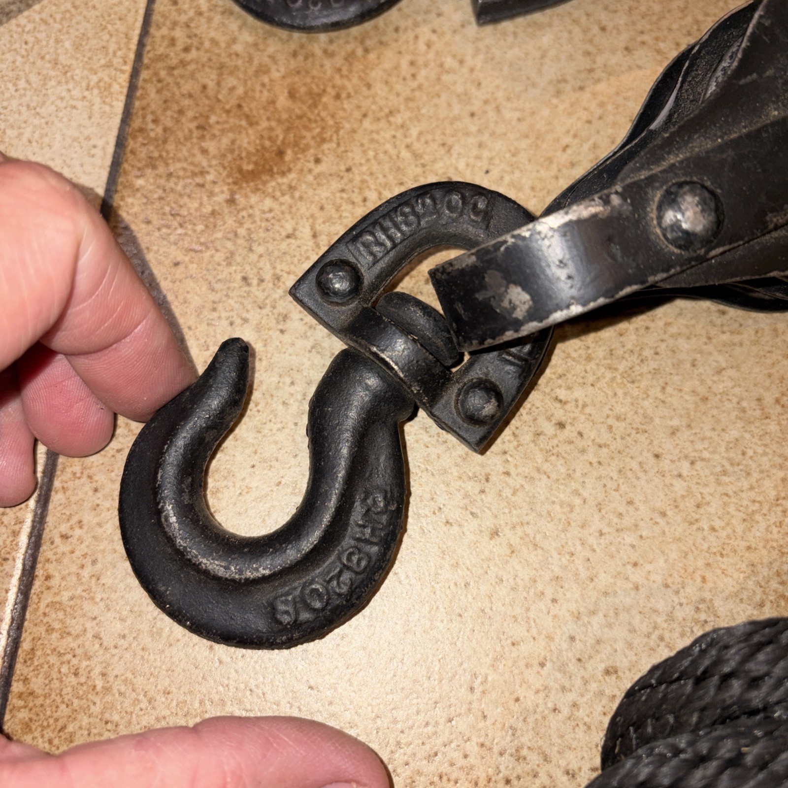 4-Qty Moline Iron Works Double Pulleys RH820B-C, Block Tackle Set For 5/16” Rope