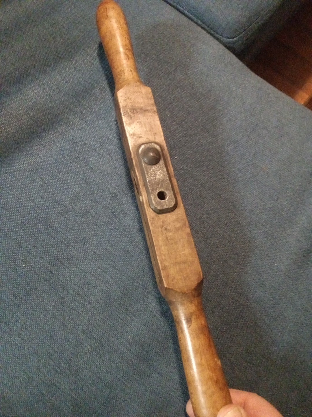 Antique Primitive 17.5” “T” Auger Handle Barn Beam Hand Drill Tool Adjustable