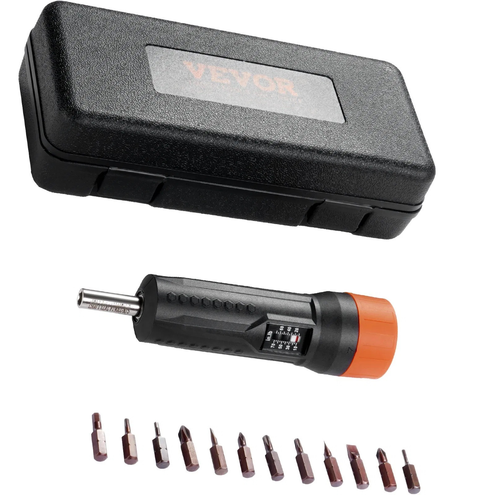 1/4″ Drive Torque Screwdriver Wrench Set | 10-70 in-lbs Torque Adjustment Range