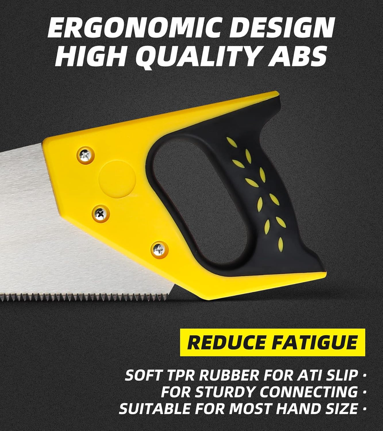 DOWELL 14 in Hand Saw – 11 TPI Fine Cuts Wood Saw Perfect for Sawing, Trimming,