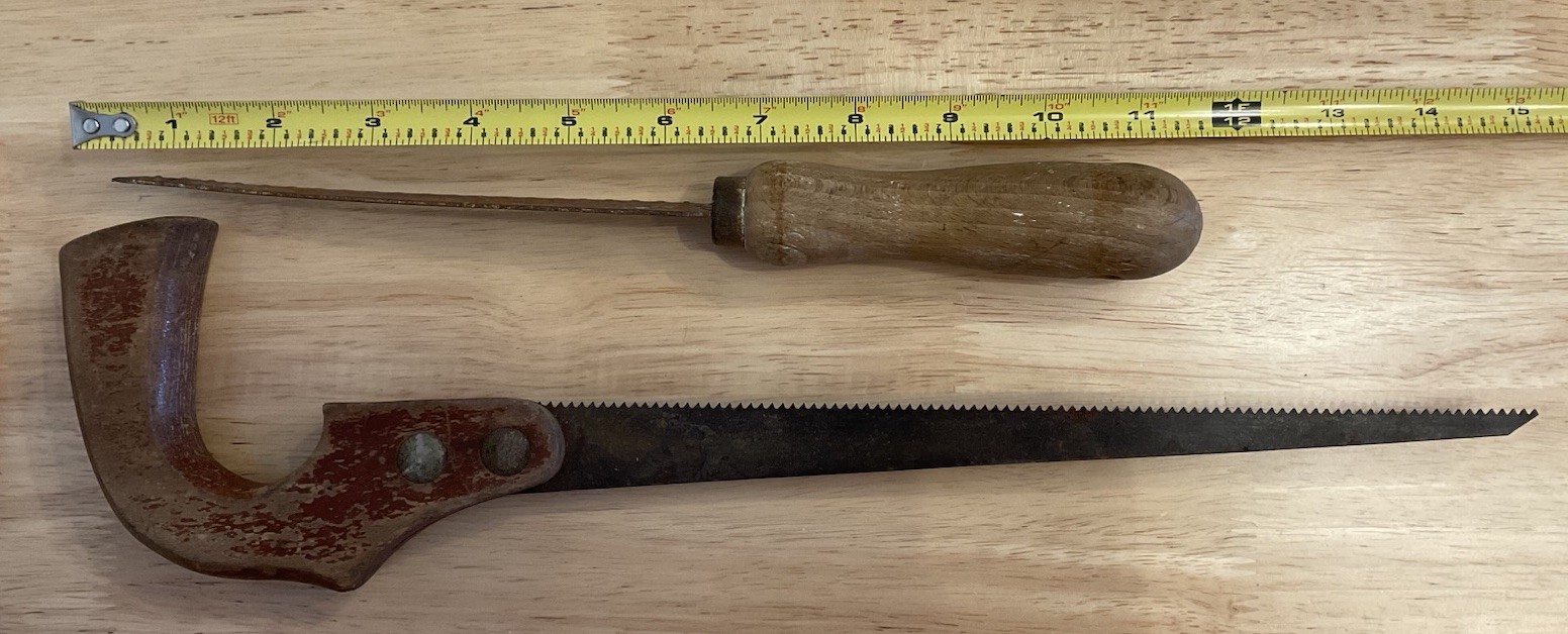 Vintage Keyhole Saw Wood Handle Plus Drywall Jab Saw