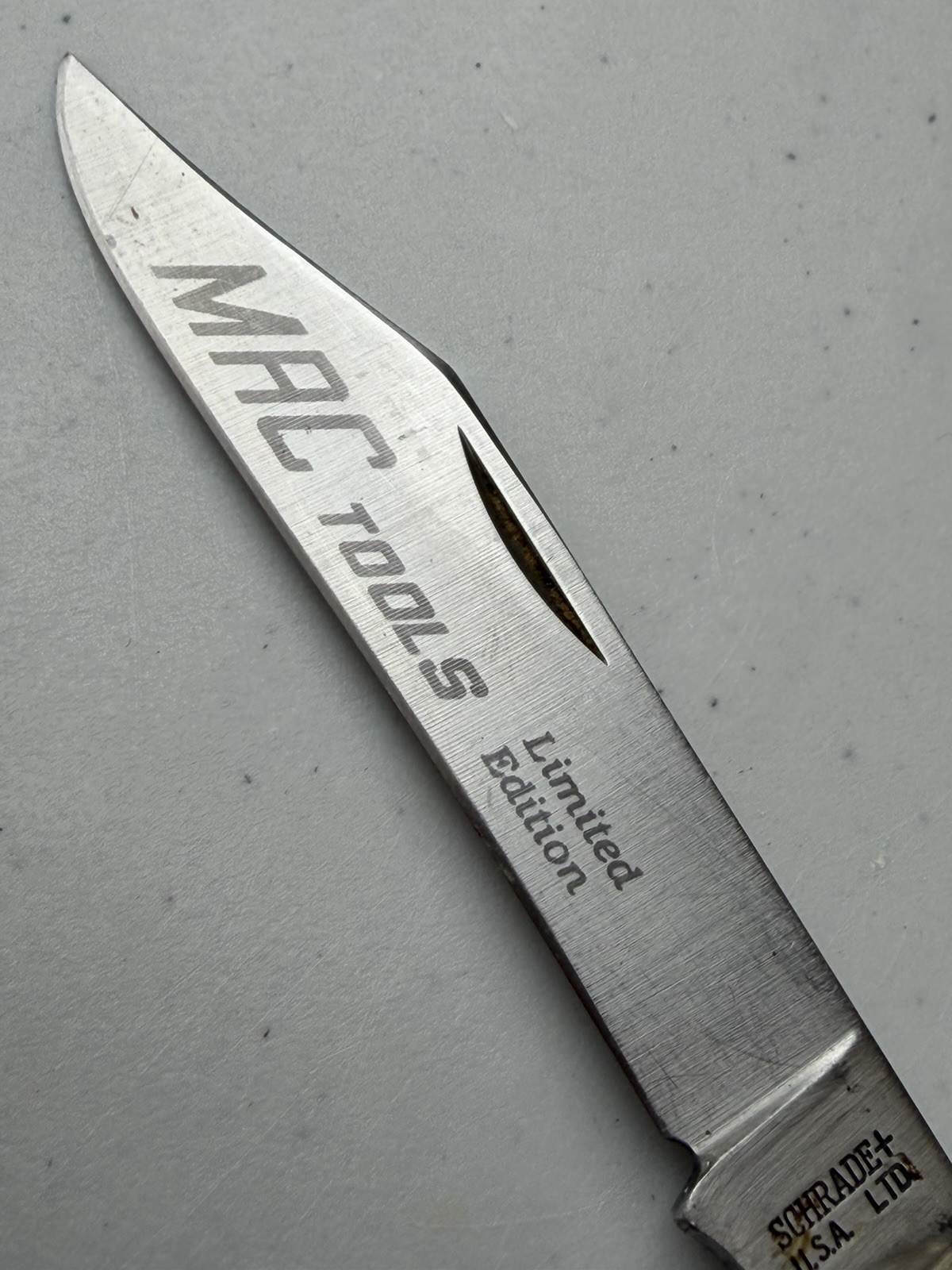 Mac Tools 47th Anniversary Schrade Knife Made In USA 1938-1985 Limited Edition.