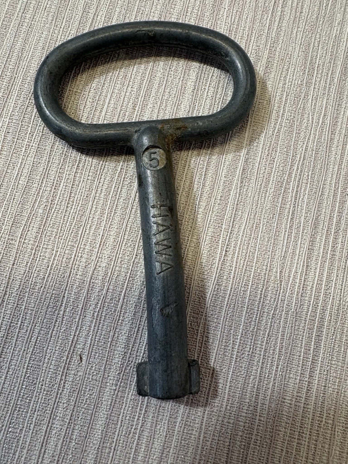 Vintage Industrial Enclosure Key HAWA brand No. 5 Electrical Cabinet/Machinery