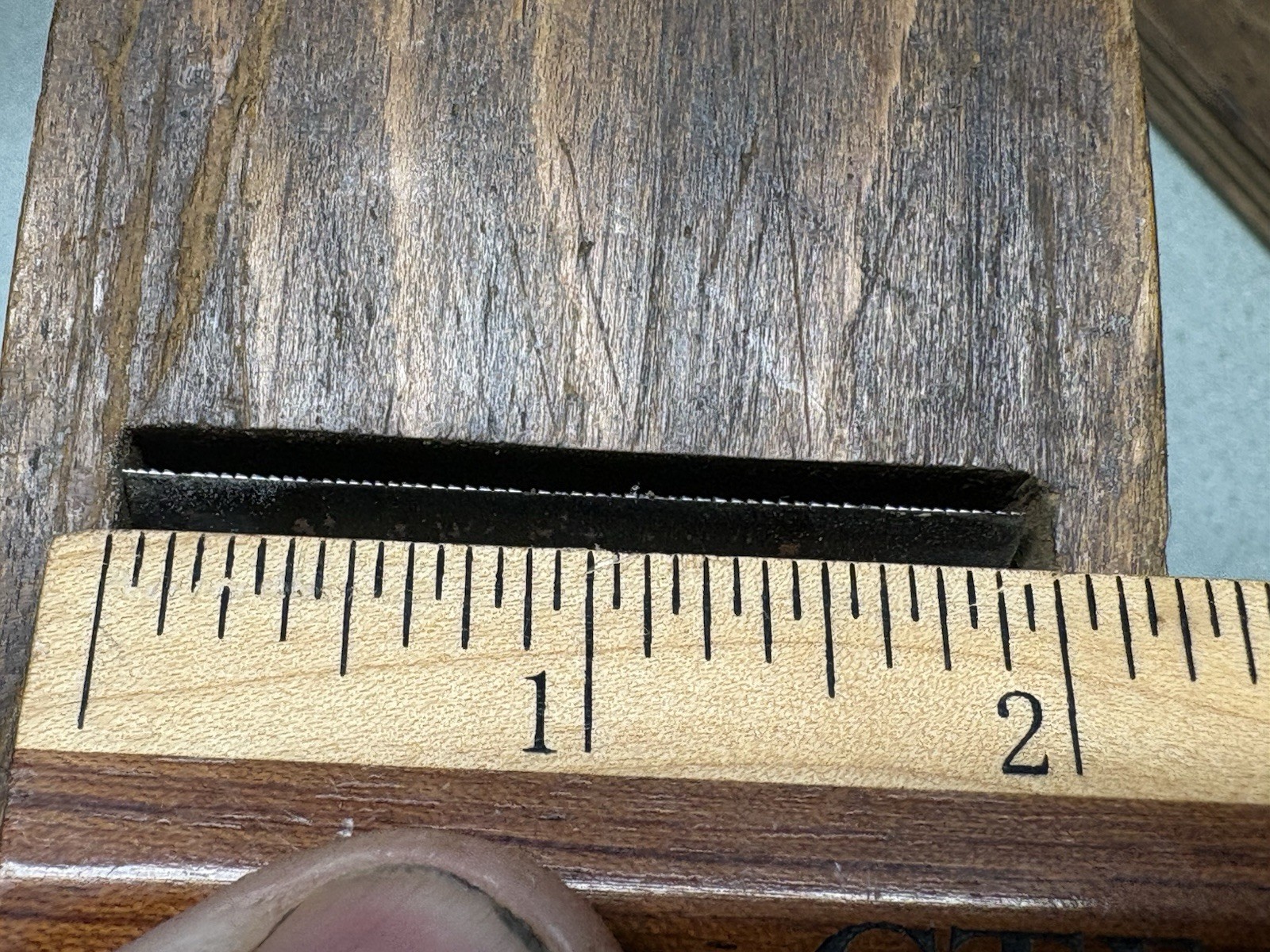 Wooden toothing plane vintage old tool Sandusky iron Bartlett’s NICE veneer