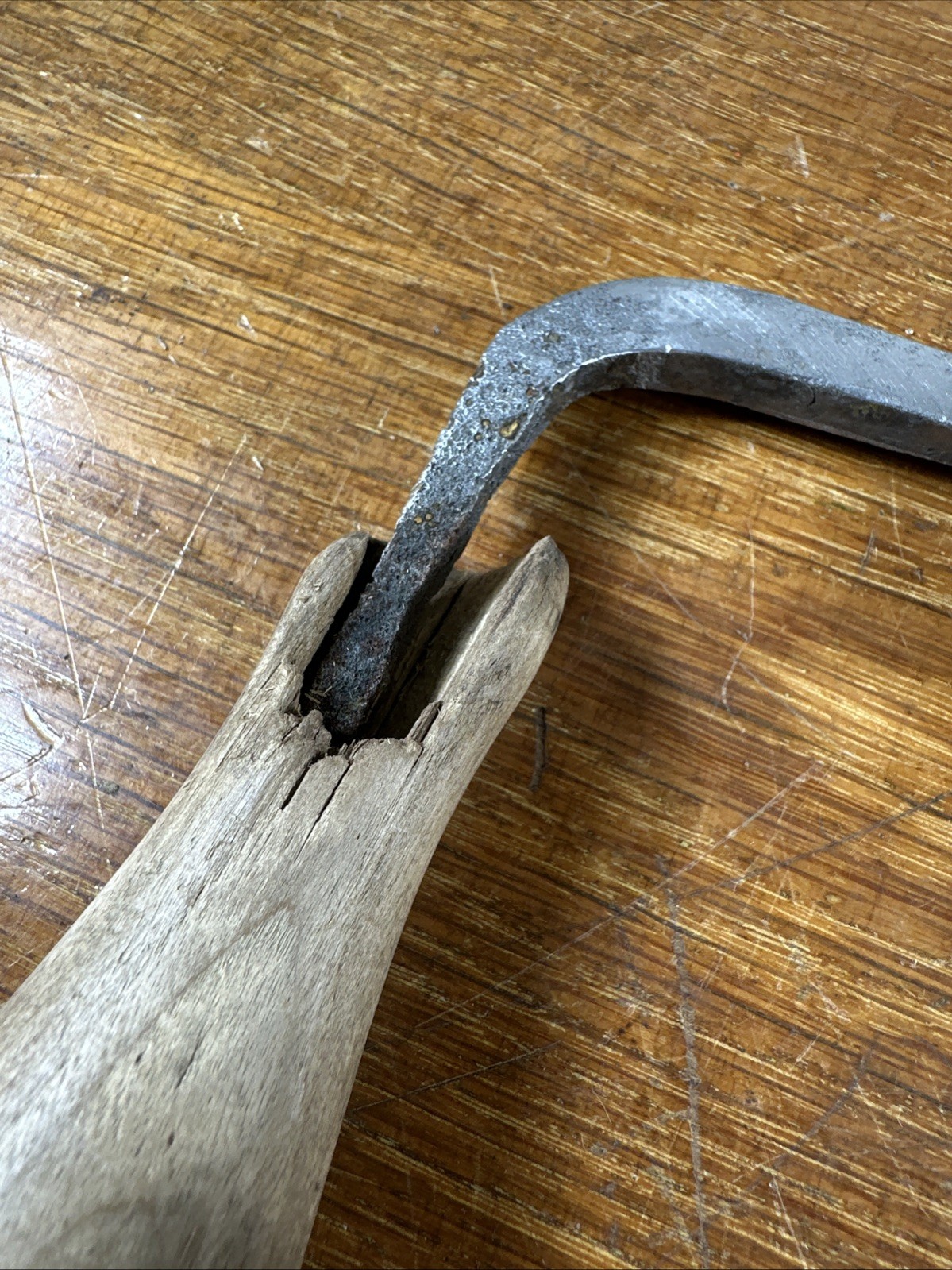 Vintage Fulton 7 Straight Blade Drawknife Handle Needs To Be Replaced