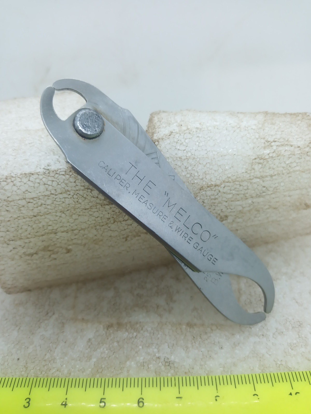 Vintage The “Melco” Caliper Measure Wire Gauge Metric Imperial Sheffield England