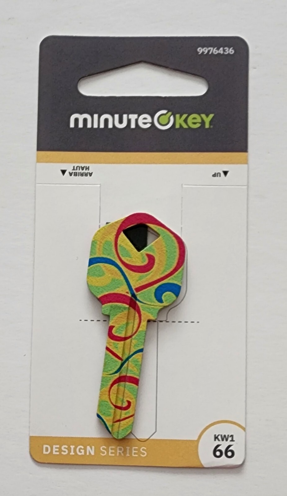 Festival Party House Key Blank KW1 66 Colorful Swirl Key